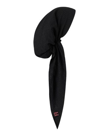 Lizi Headwear T-C-BX-2502 Black Shadow Wave Adjustable Pre-Tied Bandanna with Velvet Grip Myselflingerie.com